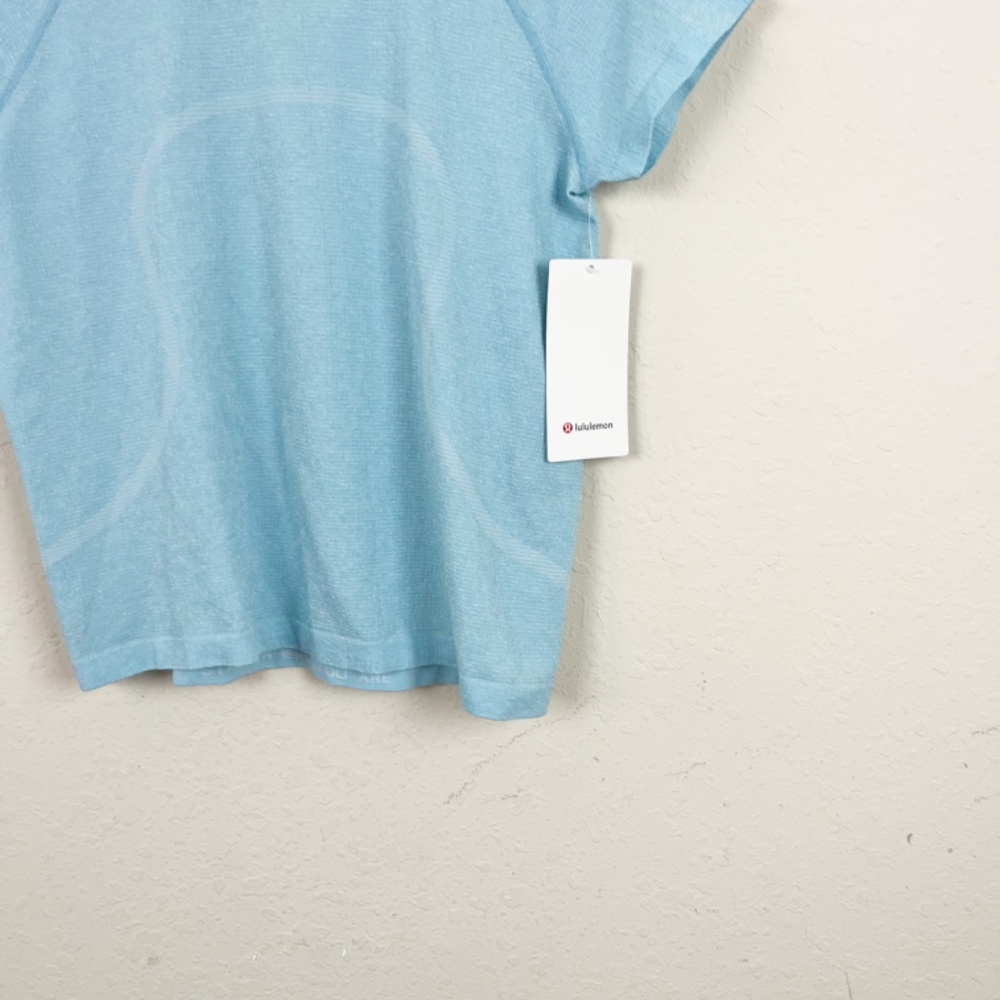 Lululemon Swiftly Tech Blue Short Sleeve Top Size 12 - Picture 2 of 5